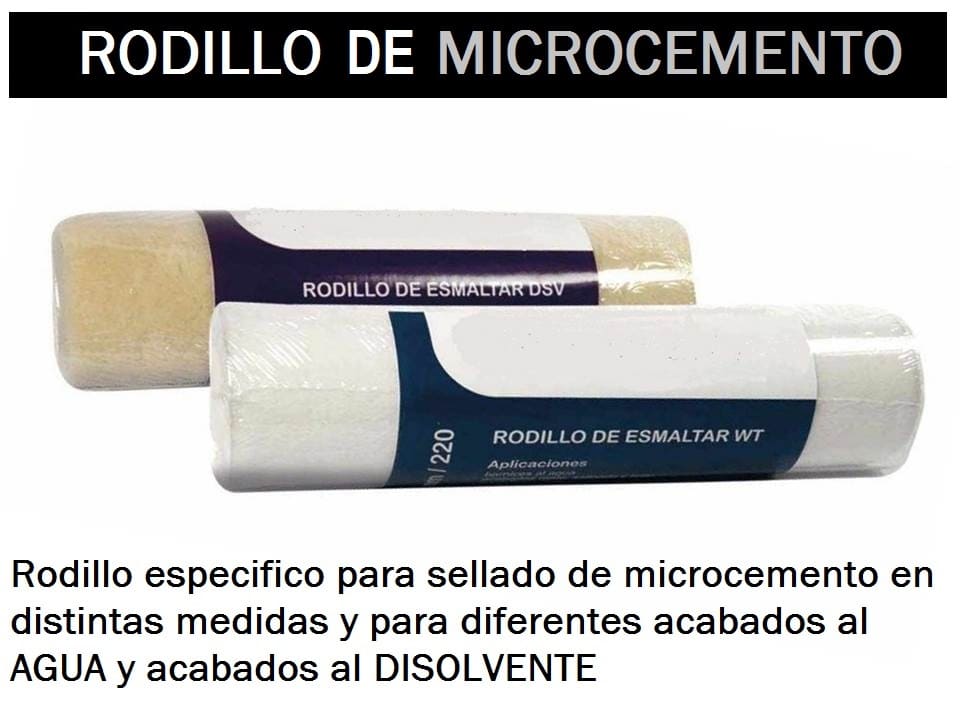 rodillos de microcemento para dar acabados a suelos y pares